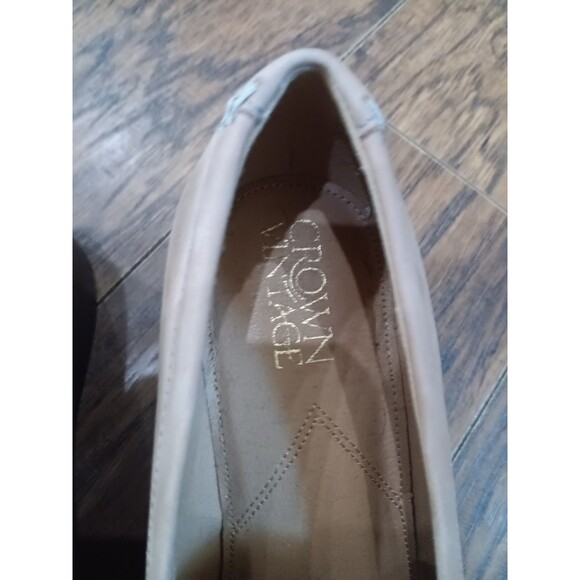 Crown Vintage tan shoes leather womens size 7.5 2" heels - Picture 6 of 7